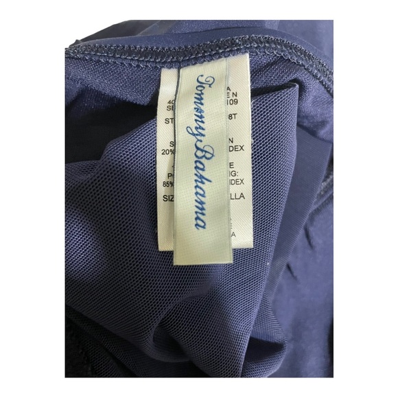 Tommy Bahama womens pearl over the shoulder tankini blue. Size Small. - Picture 8 of 9